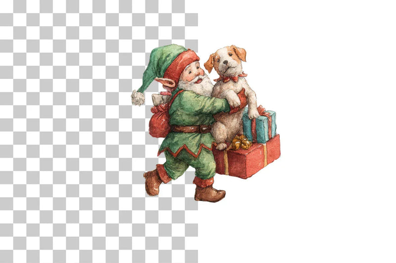 Santa and Dog Clipart Bundle - CraftNest - Digital Crafting and Art