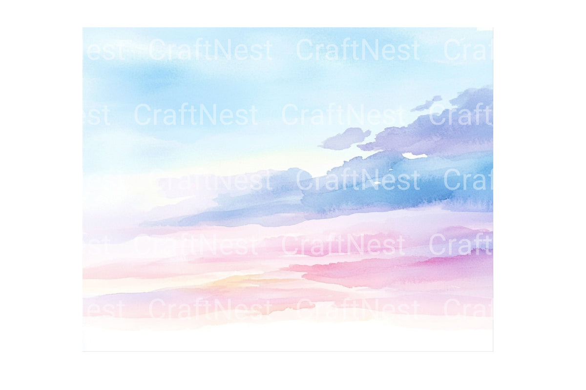 Soft Pastel Sky Backgrounds Clipart Bundle