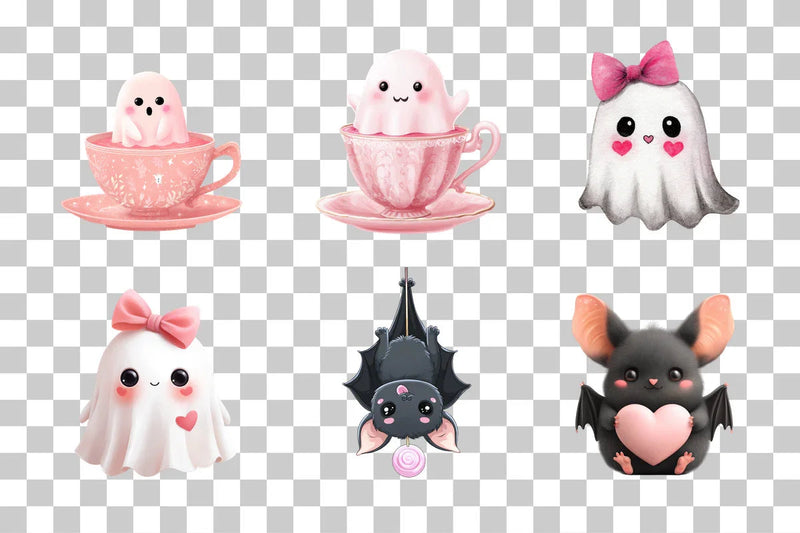 Cute Pink Halloween Clipart Bundle - CraftNest - Digital Crafting and Art