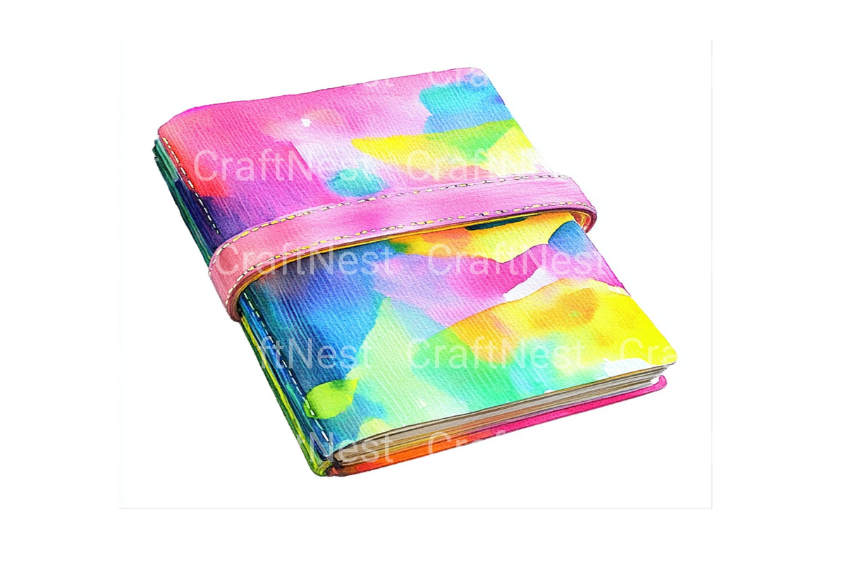 Colorful Abstract Notebooks Clipart Designs Planner