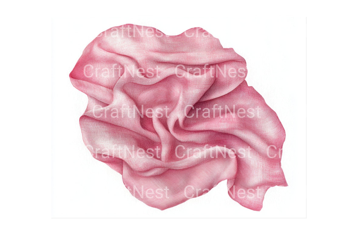 Colorful Flowing Fabric Designs Clipart Bundle