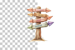 Imaginary Direction Signpost Clipart Bundle - CraftNest - Digital Crafting and Art