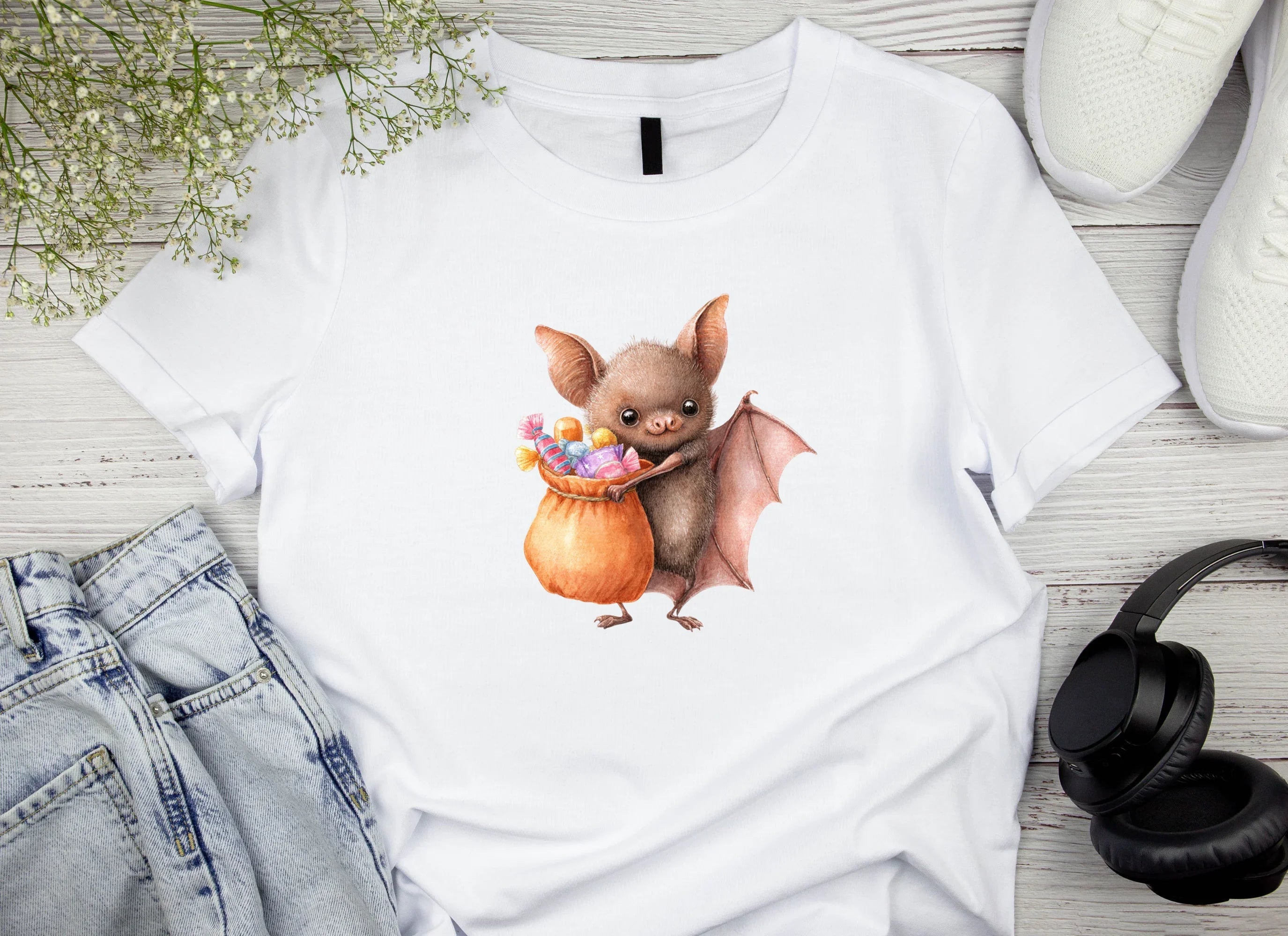 Bat with Candy Clipart Bundle - CraftNest - Digital Crafting and Art