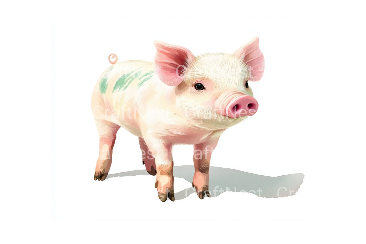 Charming Piglet Designs Clipart Bundle