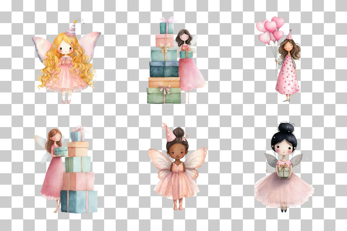 Fairy Birthday Party Clipart Bundle - CraftNest - Digital Crafting and Art