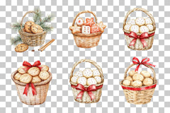 Basket with Cookies Clipart Bundle - CraftNest - Digital Crafting and Art