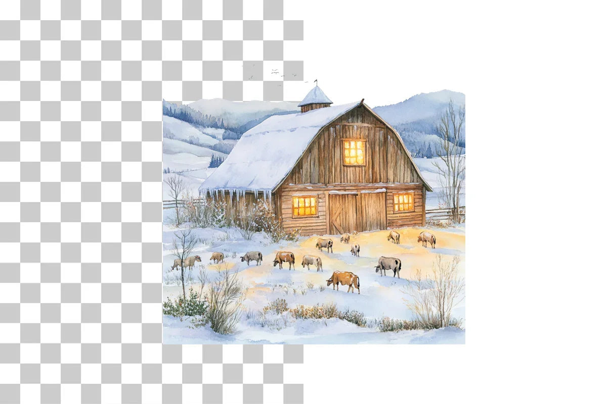 Cozy Winter Village & Christmas Clipart Bundle - CraftNest - Digital Crafting and Art