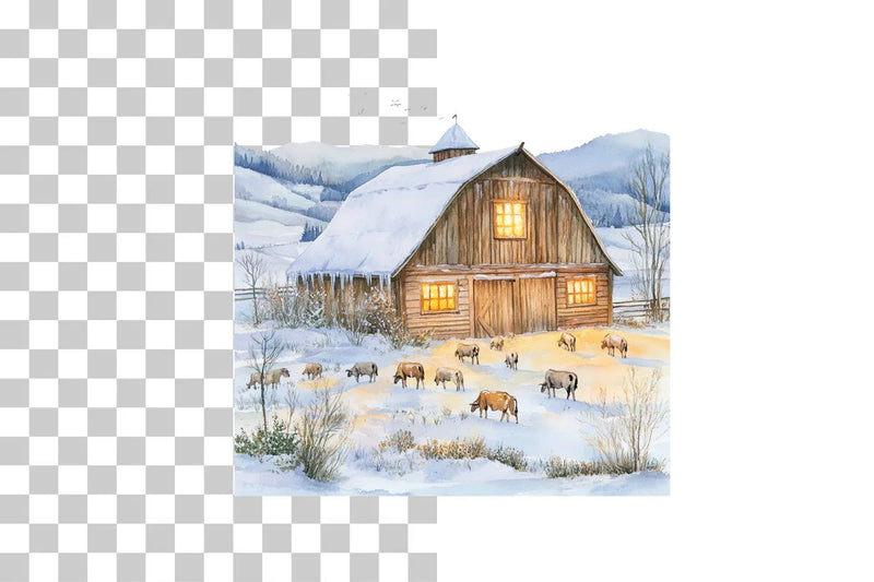 Cozy Winter Village & Christmas Clipart Bundle - CraftNest - Digital Crafting and Art