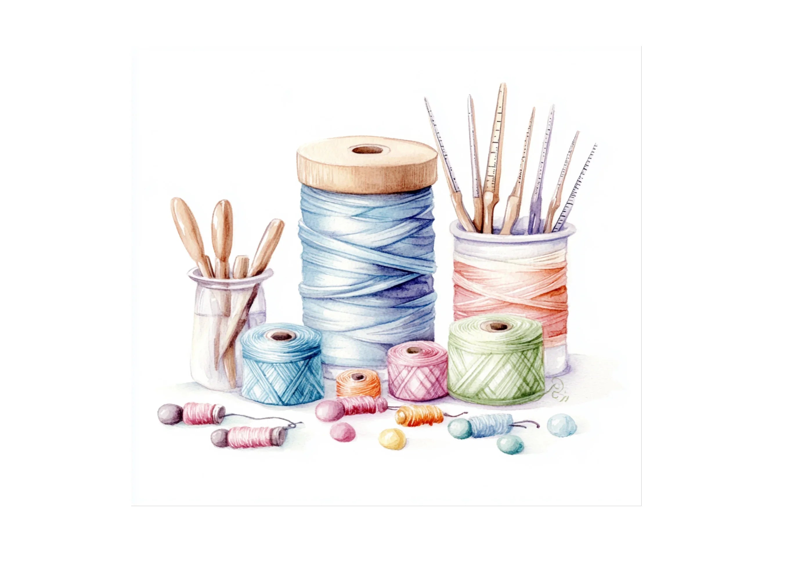 Crafting Tools Thread Clipart Bundle