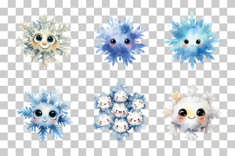 Cute Snowflake Clipart Bundle - CraftNest - Digital Crafting and Art