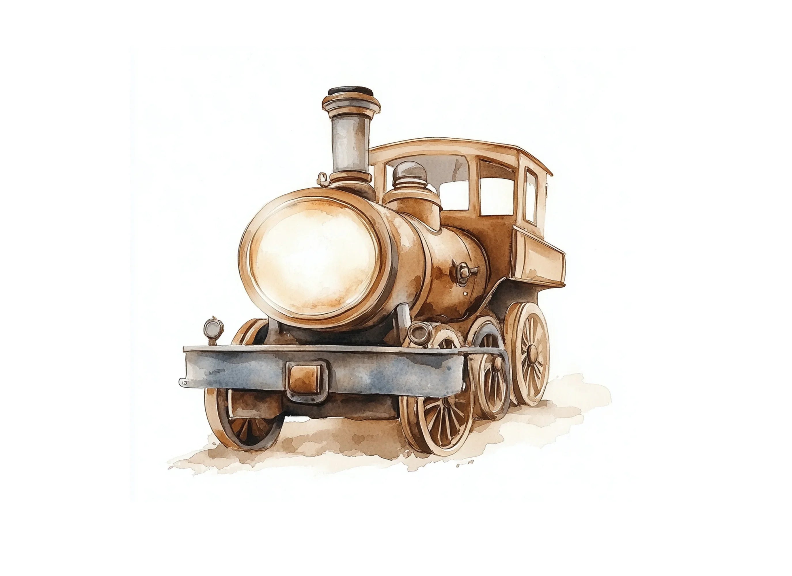 Cute Cartoon Train Clipart Bundle