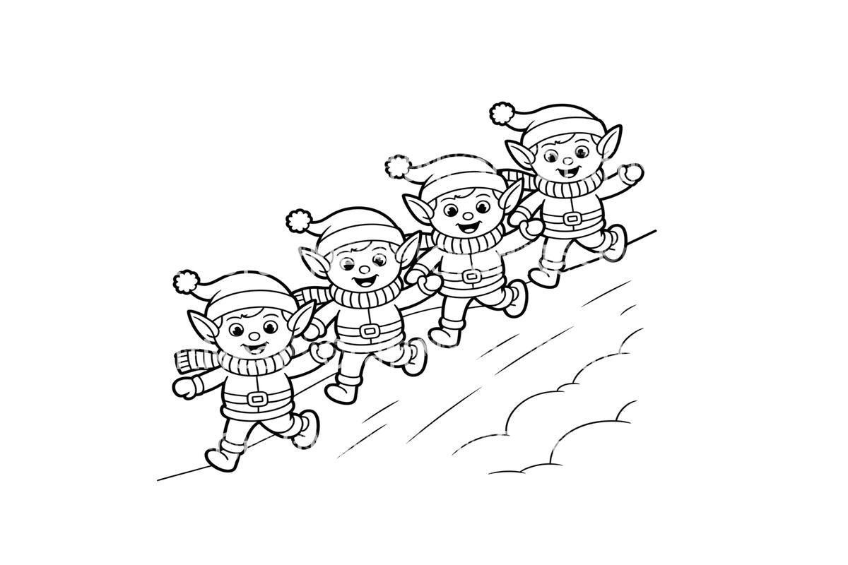 Christmas ElvesFun Coloring Books