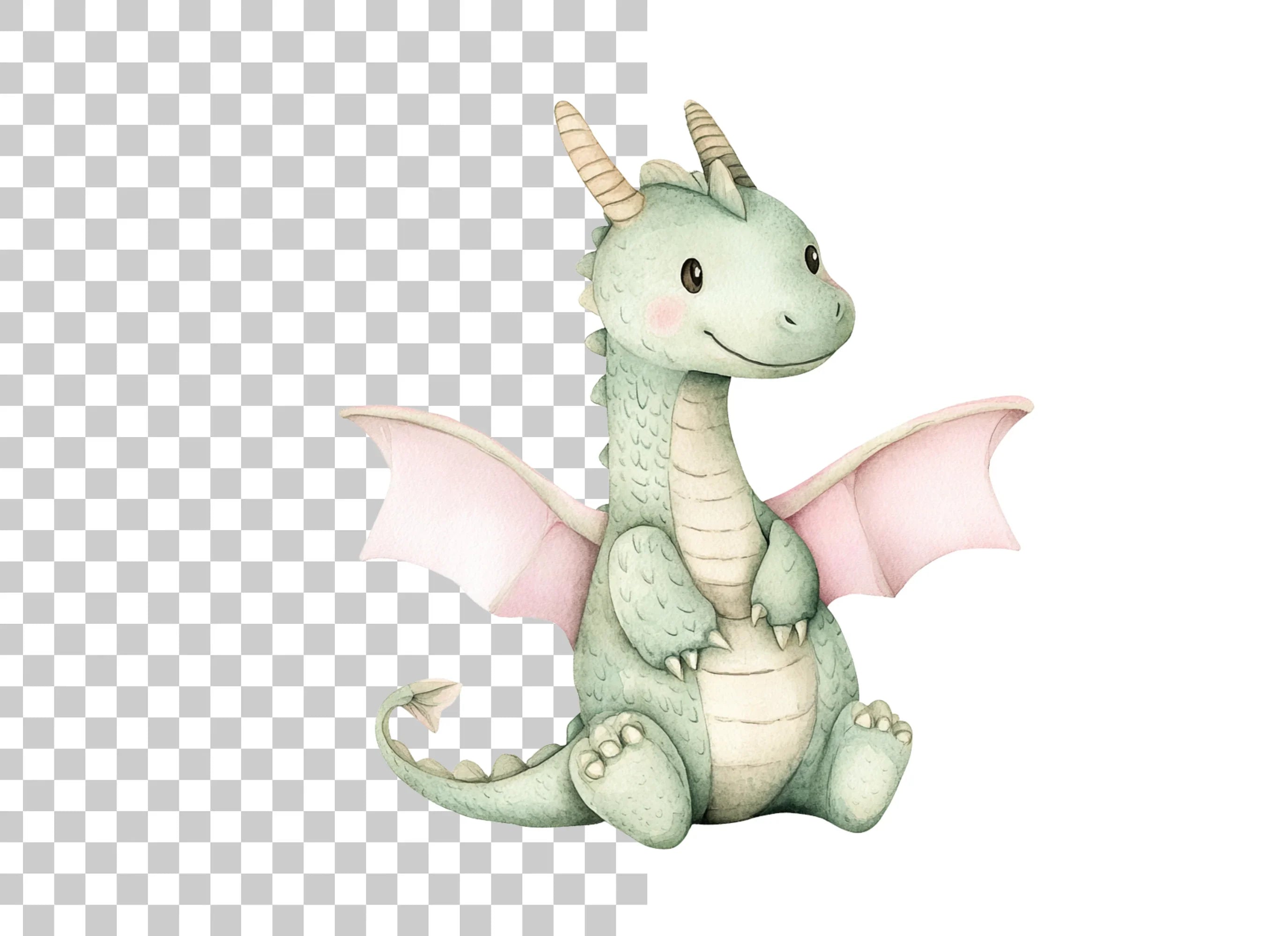 Cute Baby Dragon Clipart Bundle