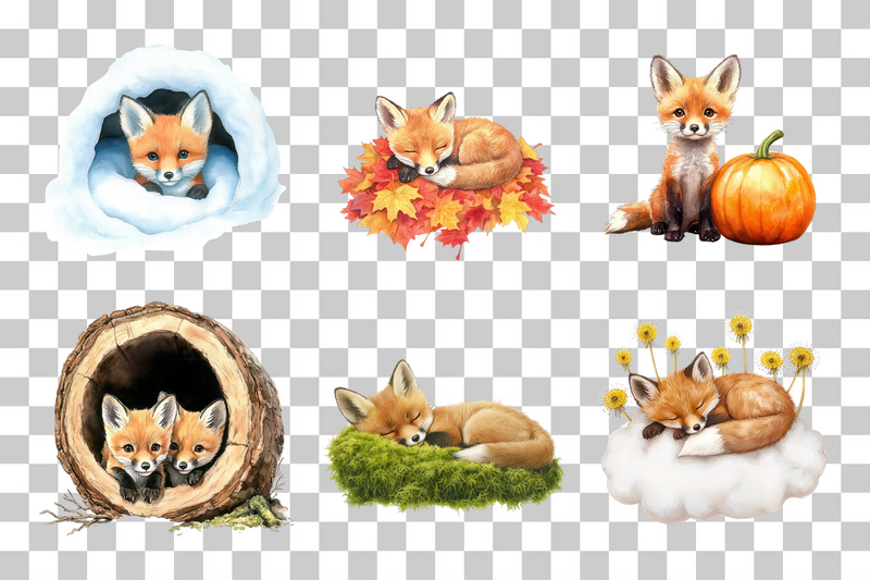Fox Clipart Bundle - CraftNest - Digital Crafting and Art