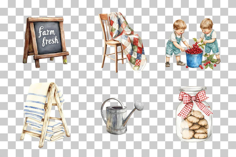 Farmhouse Collection Clipart Bundle - CraftNest - Digital Crafting and Art