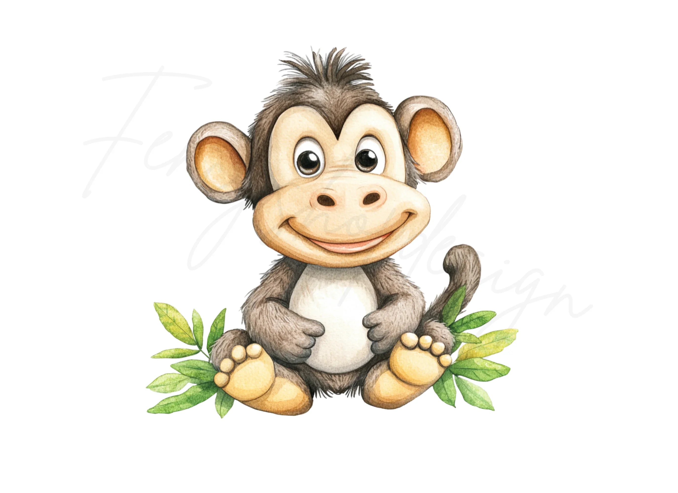 Adorable Monkey Clipart Bundle