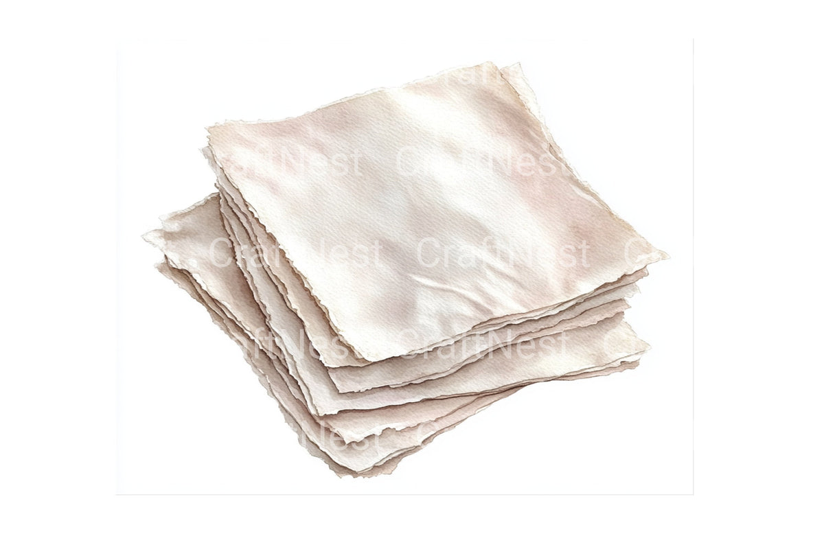 Stacked Fabric Squares Clipart Bundle