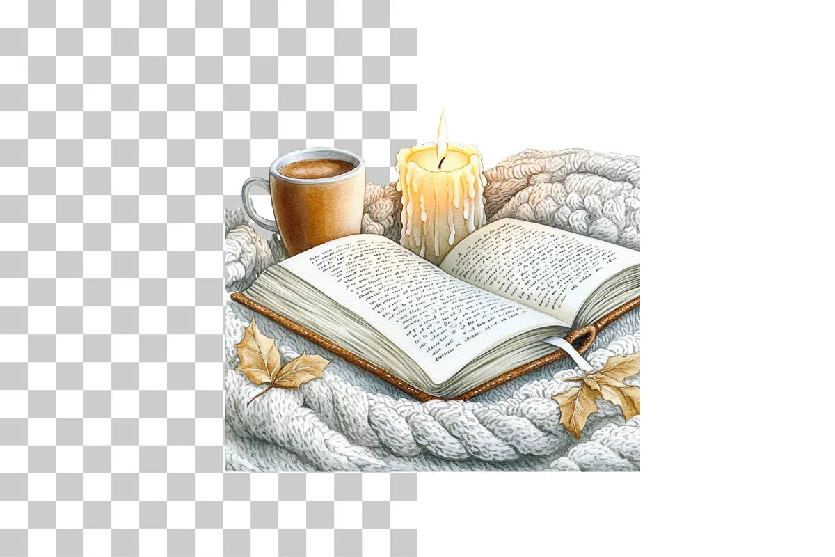 Cozy Winter Reading & Writing Clipart Bundle - CraftNest - Digital Crafting and Art