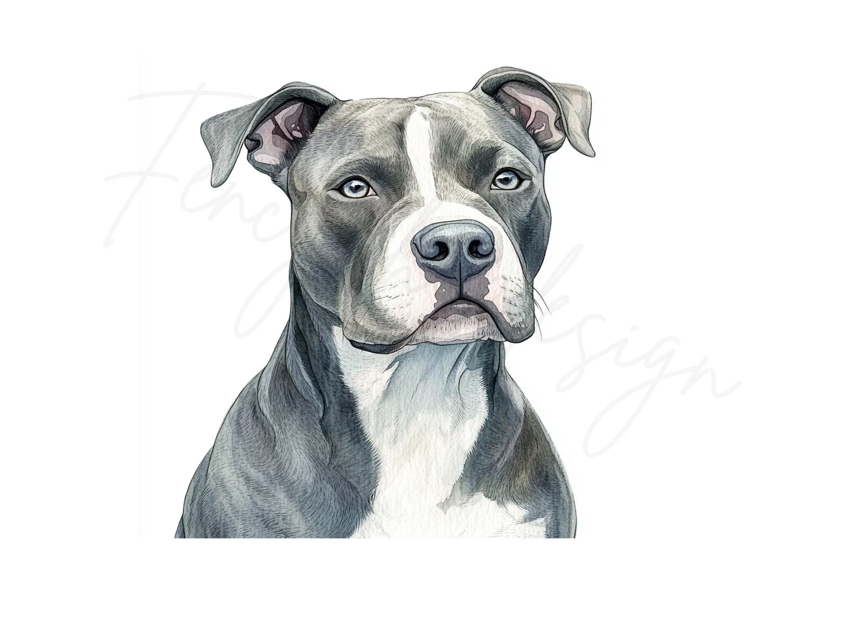 Blue Nose Pitbull Clipart Bundle