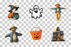 Vintage Halloween Stickers Clipart Bundle - CraftNest - Digital Crafting and Art