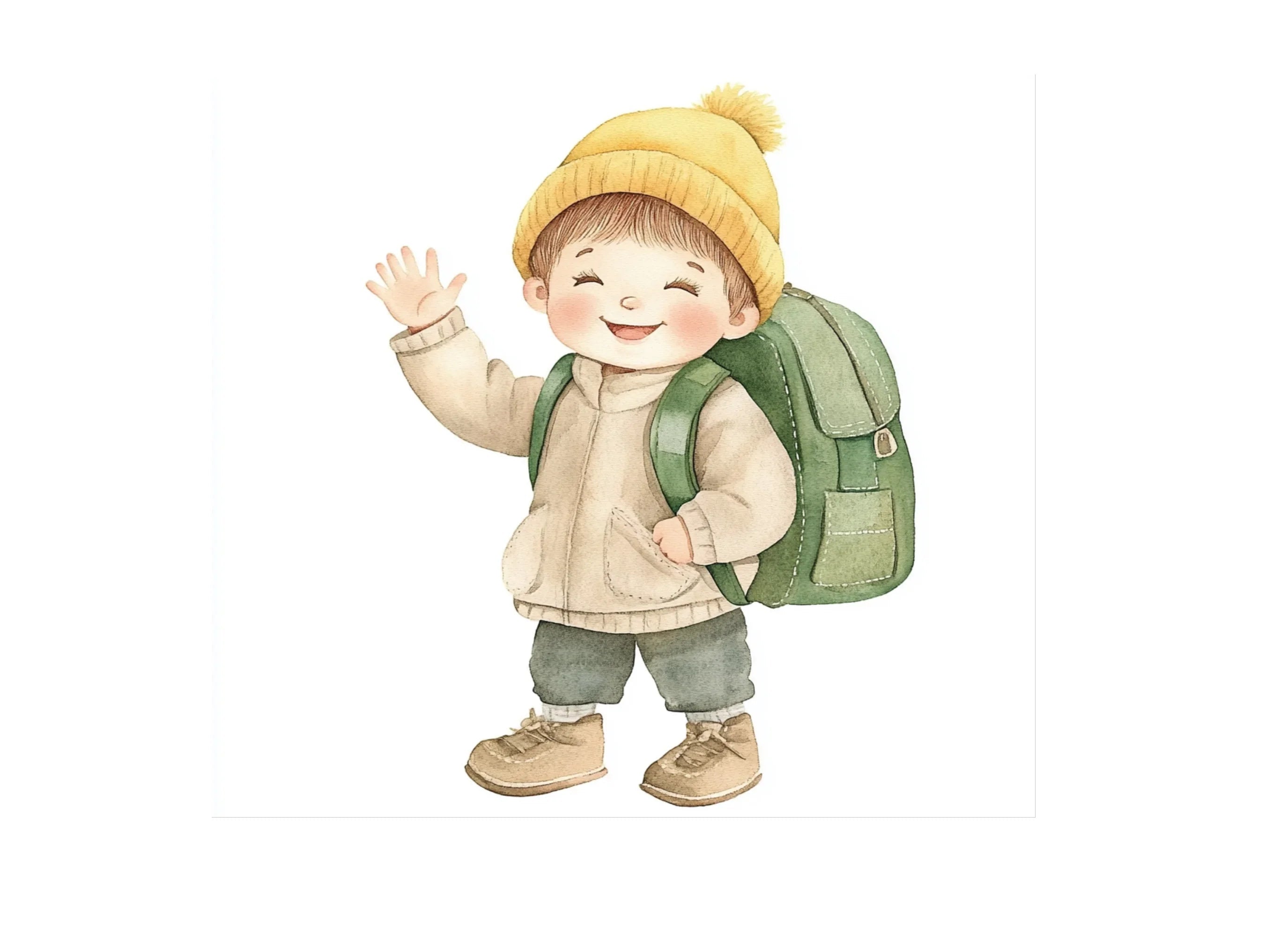 Cute Kids Hiking Adventure Clipart Bundle