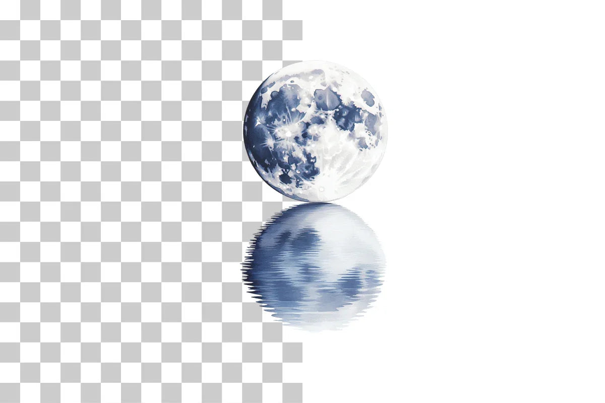 Moon Over Water Reflection Clipart Bundle - CraftNest - Digital Crafting and Art