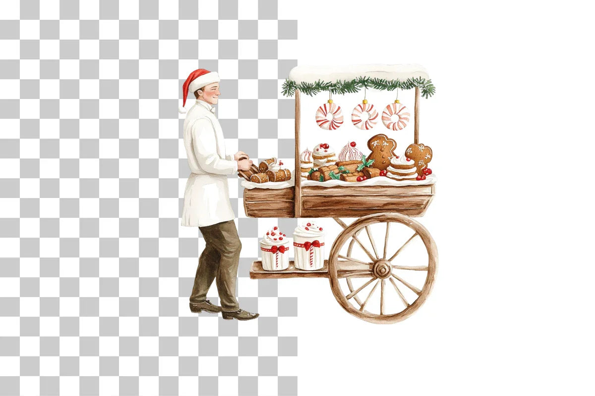 Festive Christmas Food Trucks & Stalls Clipart Bundle - CraftNest - Digital Crafting and Art