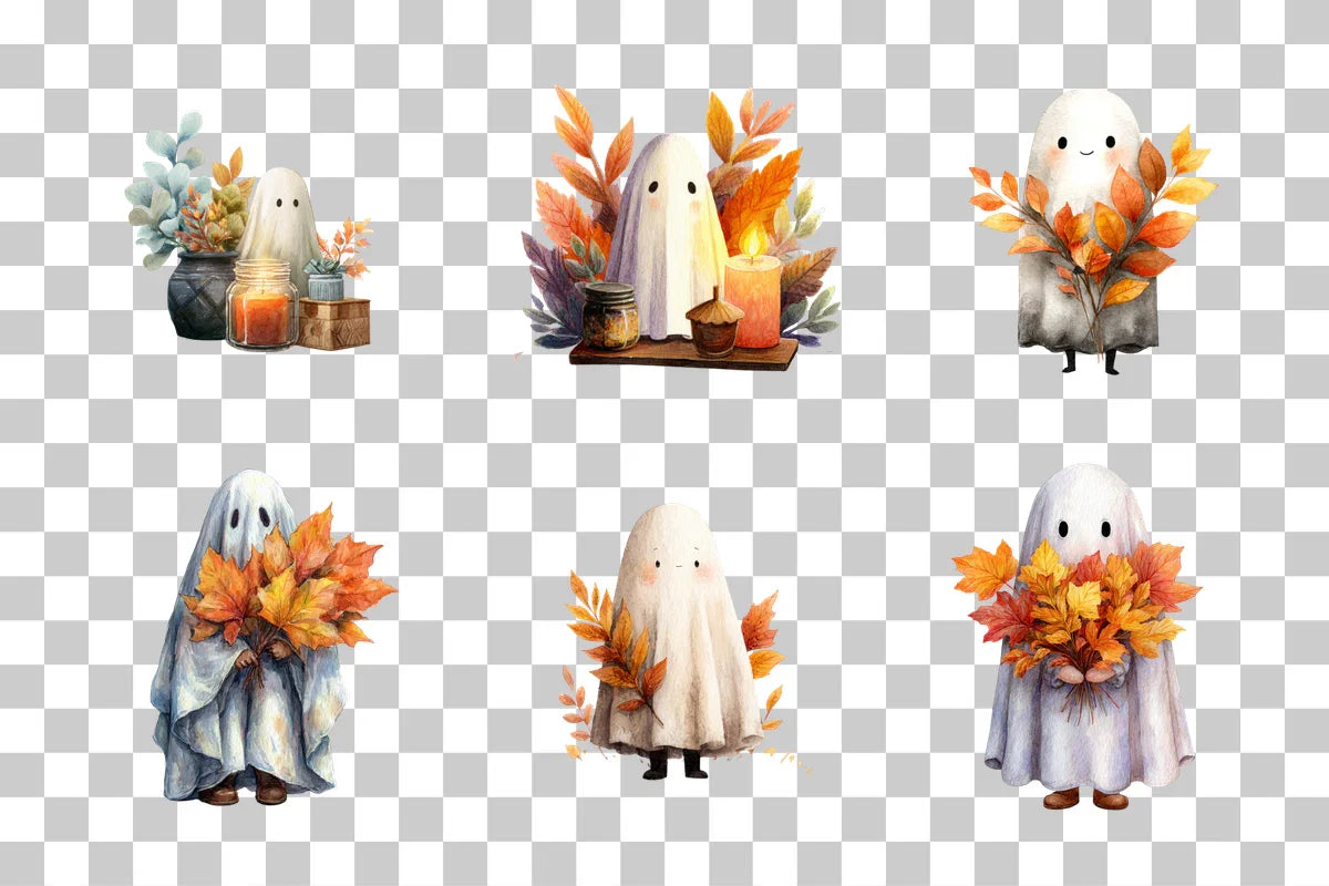 Autumn Boo Clipart Bundle - CraftNest - Digital Crafting and Art