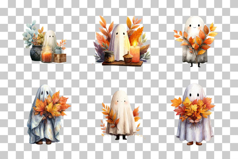Autumn Boo Clipart Bundle - CraftNest - Digital Crafting and Art