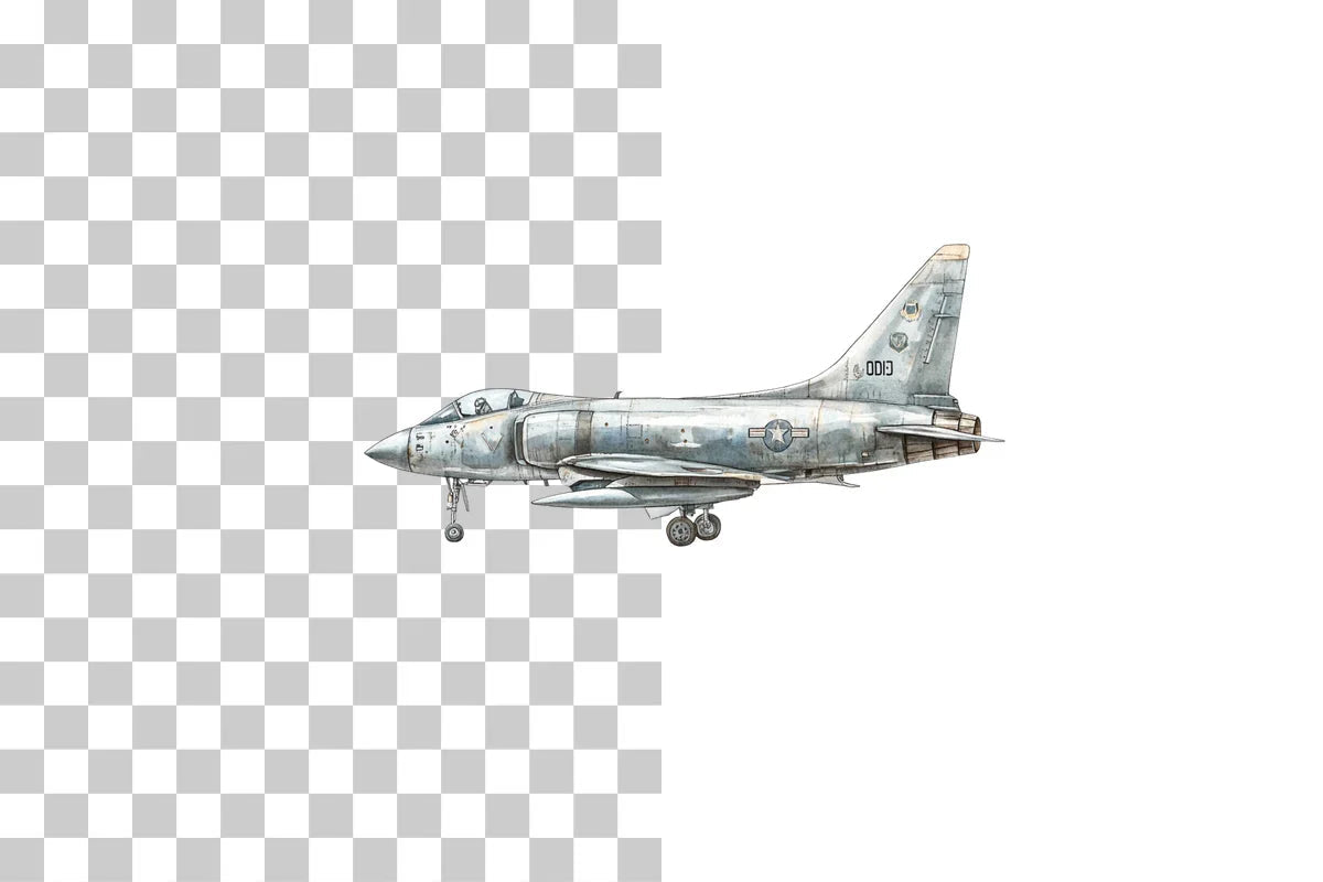 Vintage Fighter Jet Aircraft Clipart Bundle - CraftNest - Digital Crafting and Art