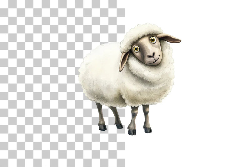 Funny Cartoon Sheep Clipart Bundle - CraftNest - Digital Crafting and Art