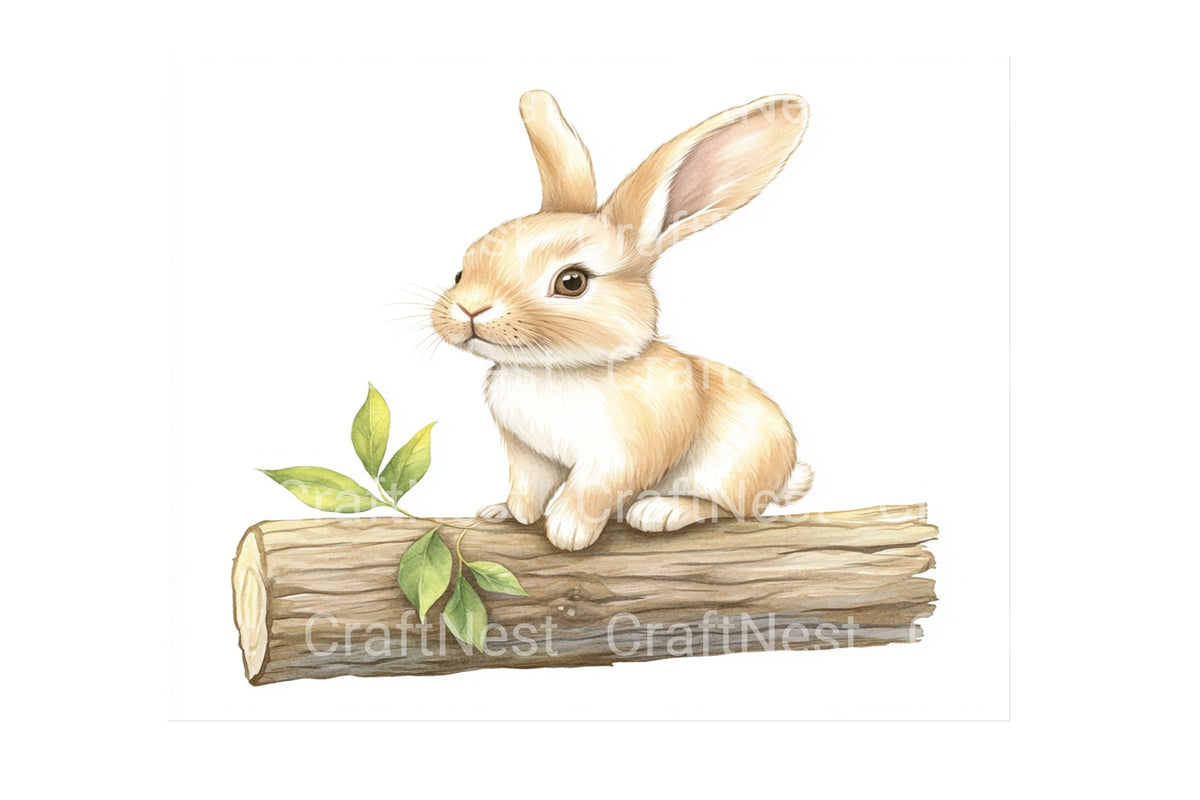 Bunny On Clipart Illustrations Log Book