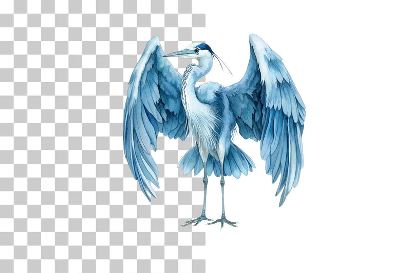 Blue Heron Bird Clipart Bundle - CraftNest - Digital Crafting and Art
