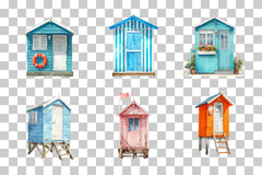Beach Hut Clipart Bundle - Etb 378 - CraftNest - Digital Crafting and Art