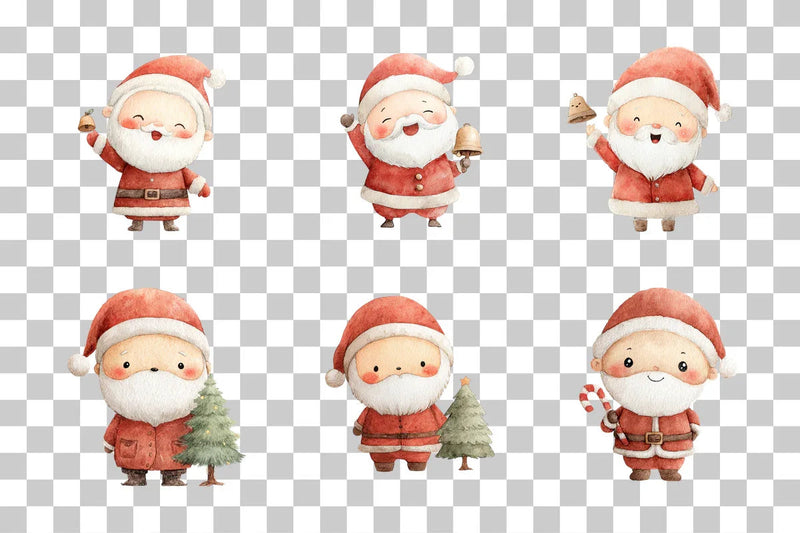 Cute Baby Santa Claus Clipart Bundle - CraftNest - Digital Crafting and Art