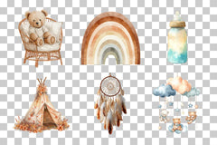Boho Nursery Baby Clipart Bundle - CraftNest - Digital Crafting and Art