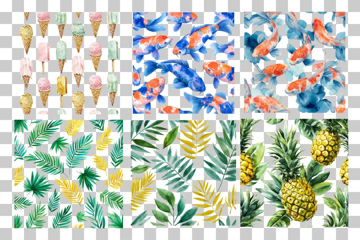 Summer Pattern Clipart Bundle - CraftNest - Digital Crafting and Art