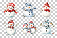 Cozy Snowman Clipart Bundle - CraftNest - Digital Crafting and Art