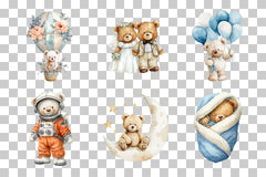 Teddy Bear Clipart Bundle Collection - CraftNest - Digital Crafting and Art