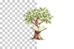 Book Tree Reading Concept Clipart Bundle - CraftNest - Digital Crafting and Art