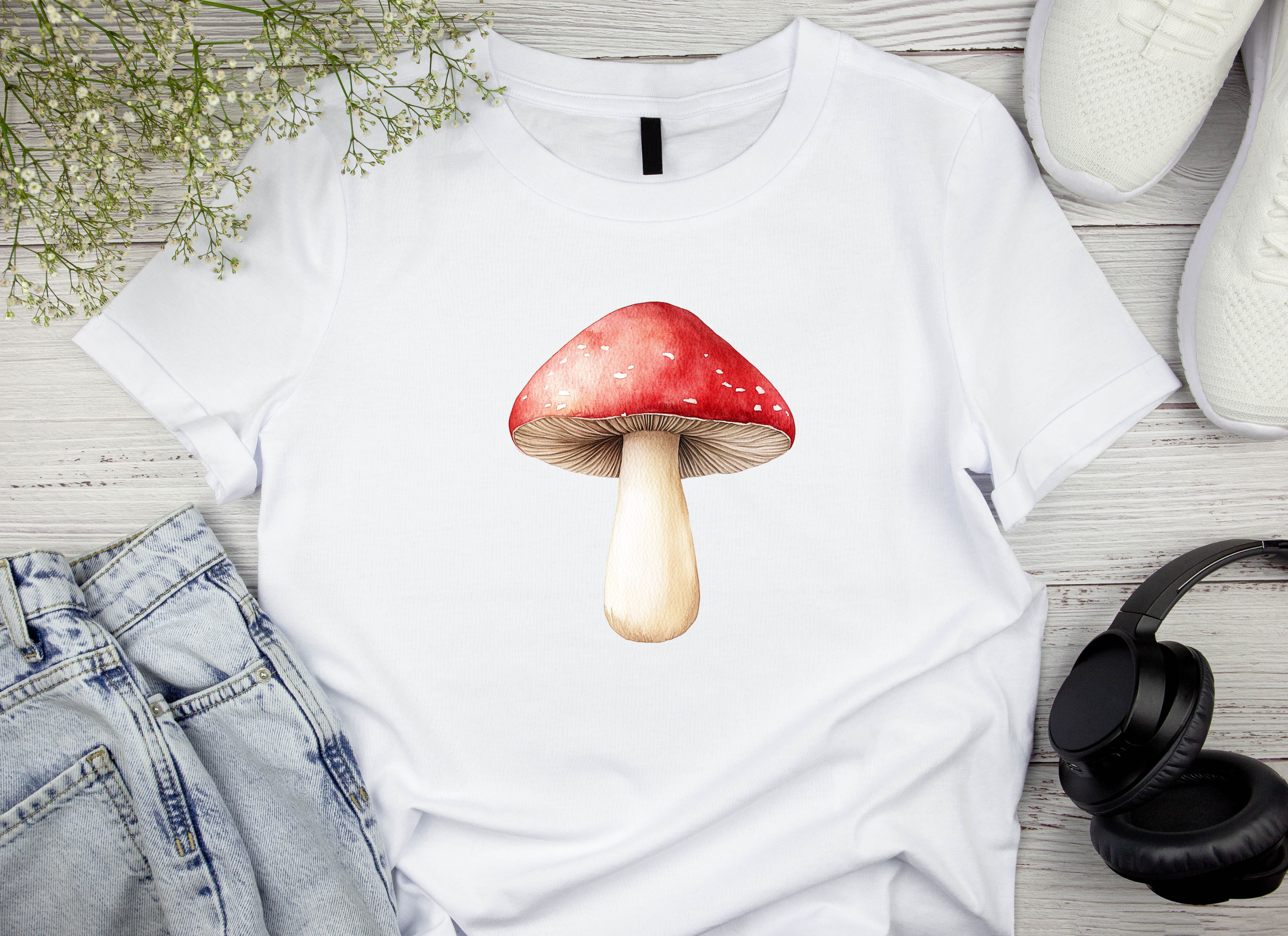 Fantasy Mushroom Toadstool Clipart Bundle