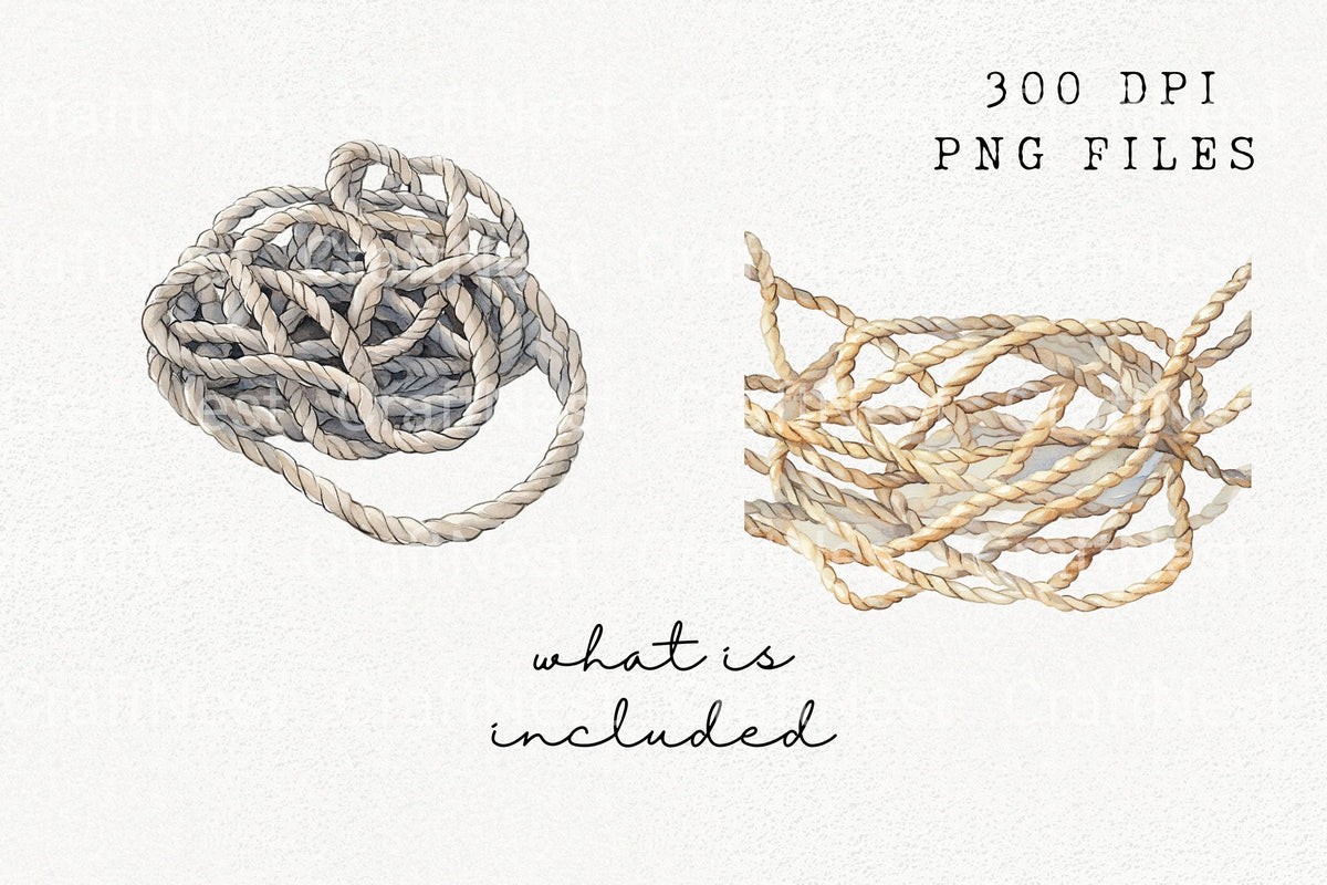 Rope Knot Illustration Clipart Bundle