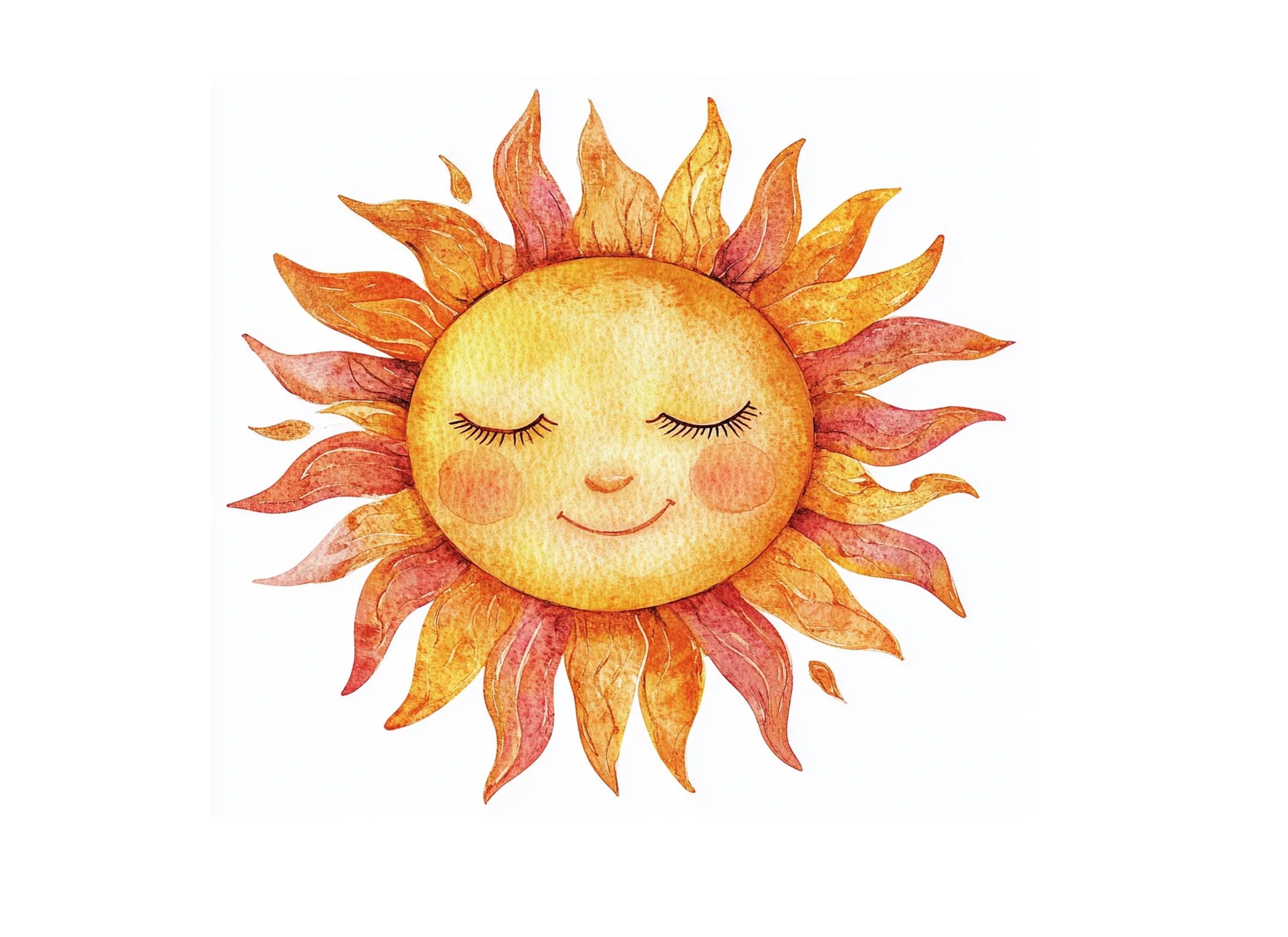 Whimsical Sun with Warm Hues Clipart Bundle