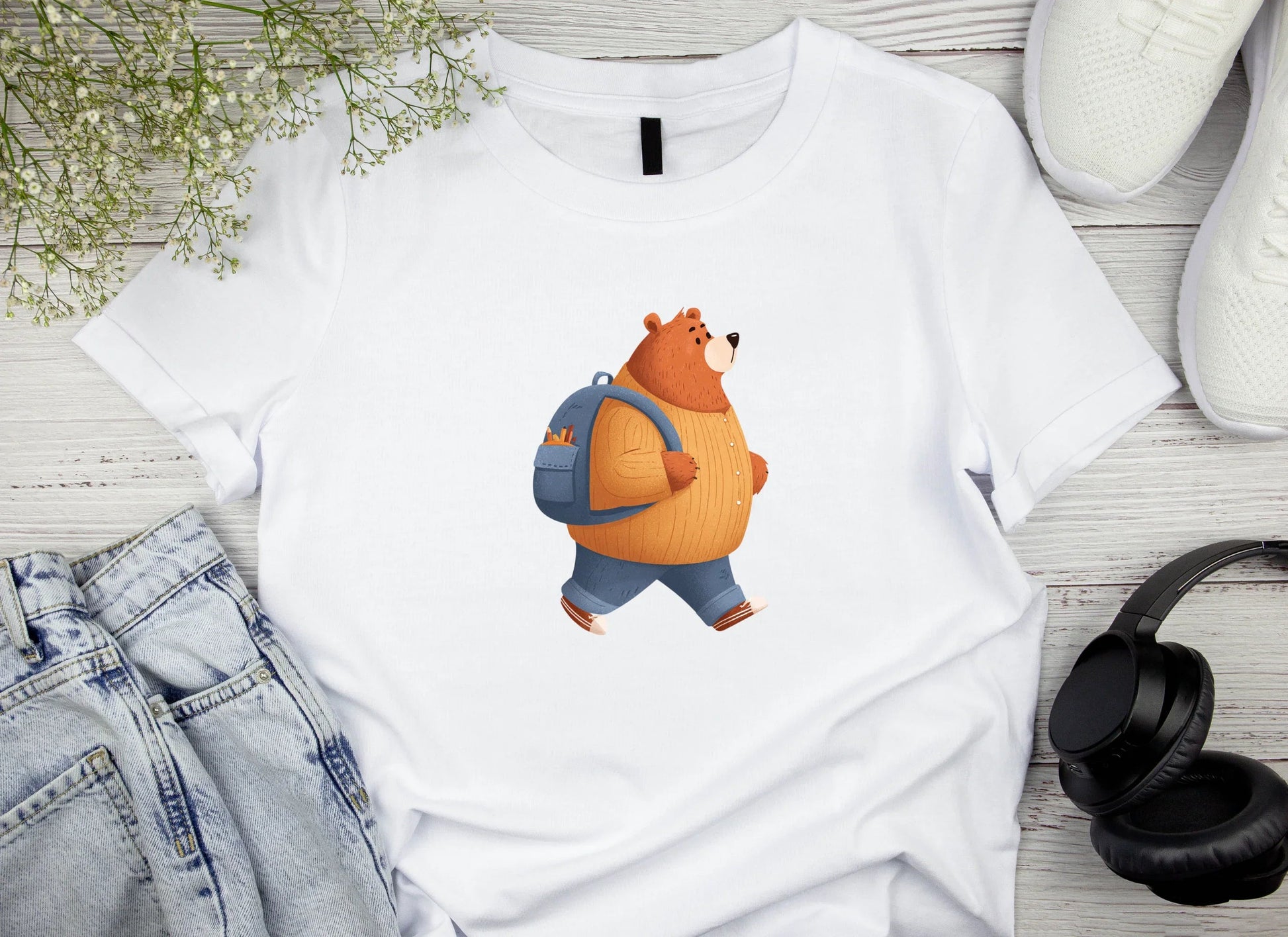 Bear Going to School Clipart Bundle - CraftNest - Digital Crafting and Art