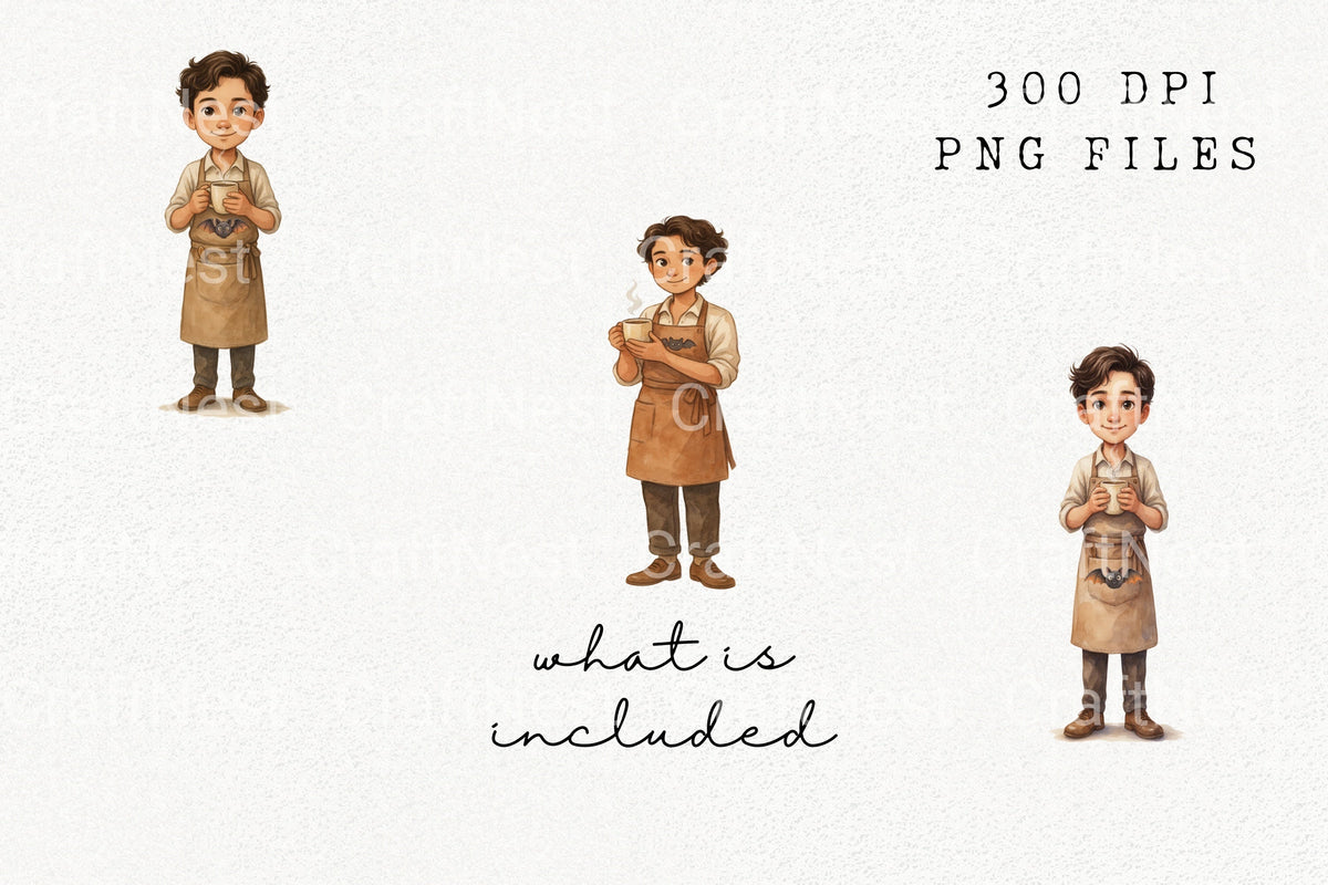 Barista With Bat Logo Coffee Clipart Log Book