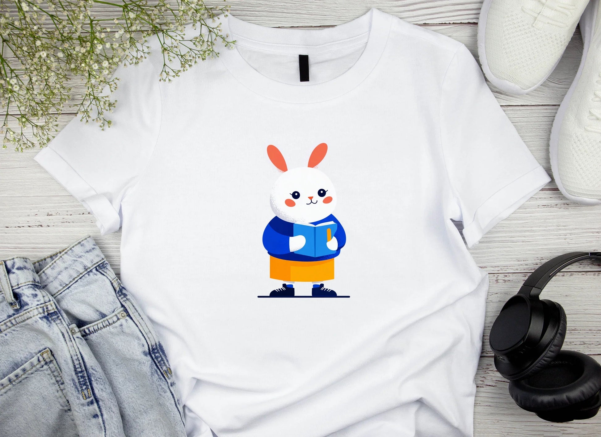 Cute Bunny Going to School Clipart Bundle - CraftNest - Digital Crafting and Art