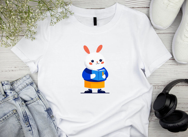 Cute Bunny Going to School Clipart Bundle - CraftNest - Digital Crafting and Art