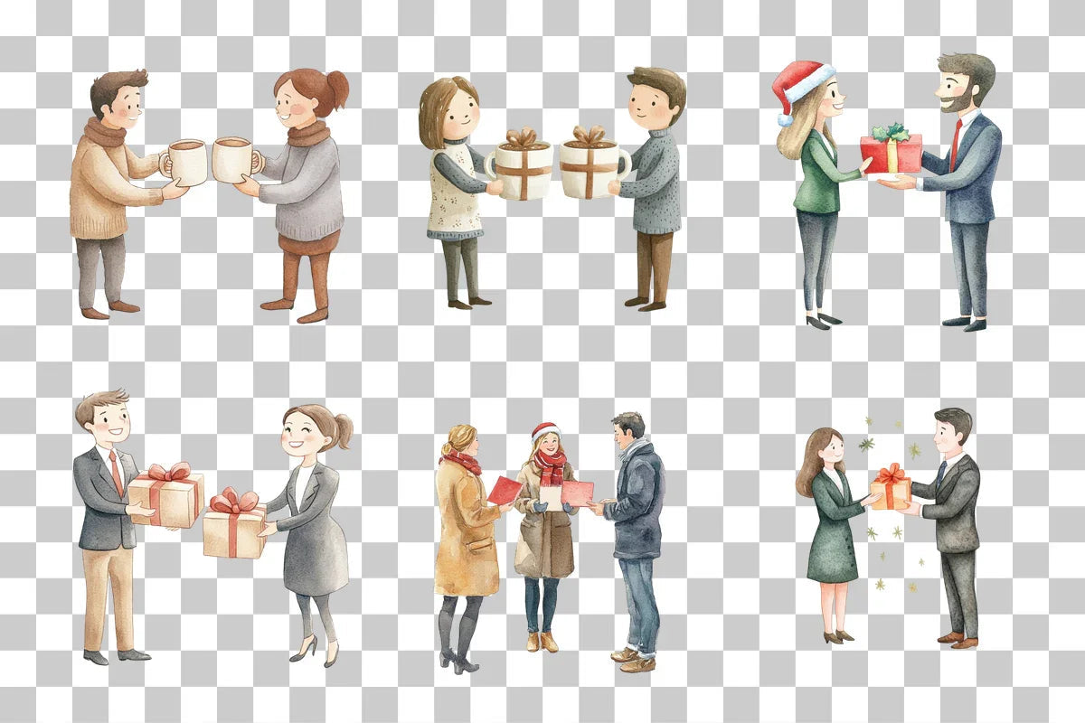 Holiday Office Clipart Bundle - CraftNest - Digital Crafting and Art