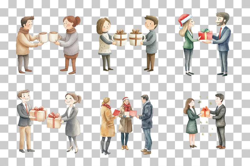 Holiday Office Clipart Bundle - CraftNest - Digital Crafting and Art