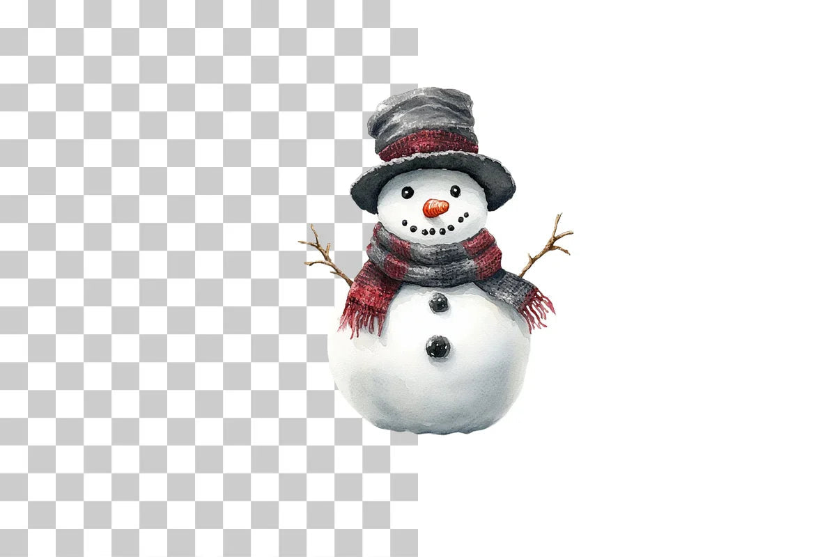 Realistic Winter Snowman Clipart Bundle - CraftNest - Digital Crafting and Art